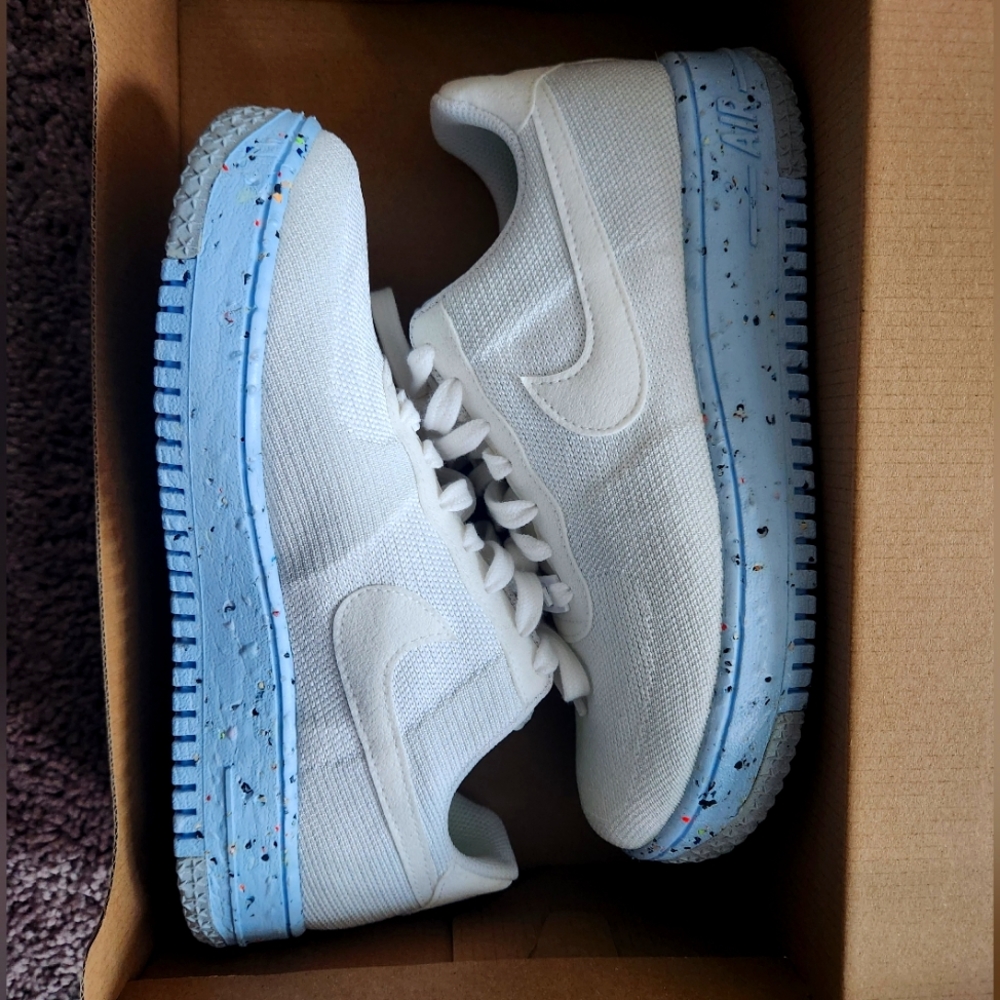Nike Air Force 1 Low Crater FlyknitWhite Ice Blue (Women's)